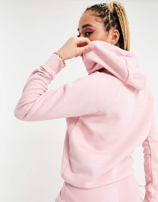 Nike essential fleece hoodie in pink glaze ASOS