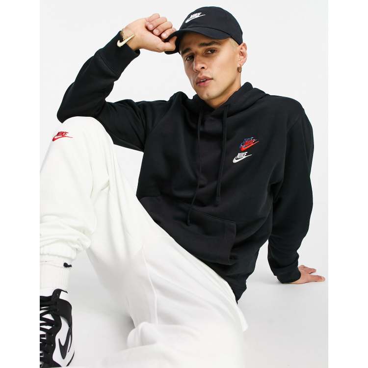 NIKE HOODIE FTA MULTI LOGO NOIR