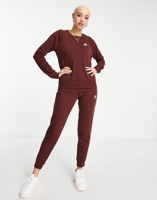 Nike burgundy tracksuit store womens