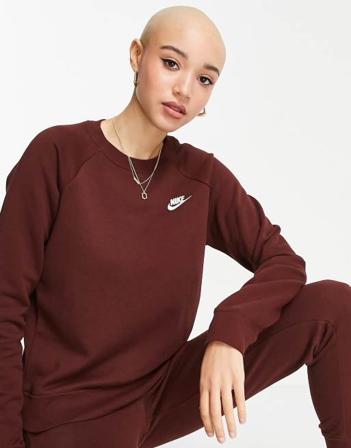 Maroon nike shop sweatshirt womens