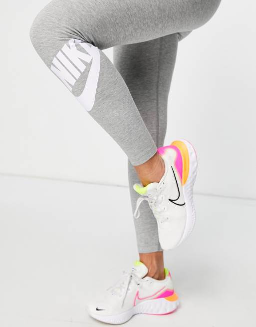 Nike Essential futura high-rise leggings in gray