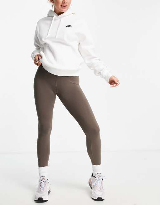 Nike - Essential - Leggings a vita medio alta, colore marrone