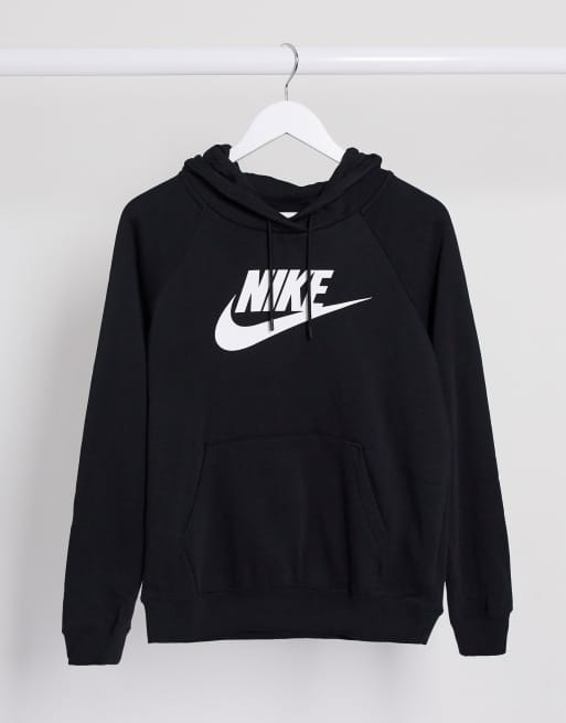 Nike essential logo print hoodie in black | ASOS