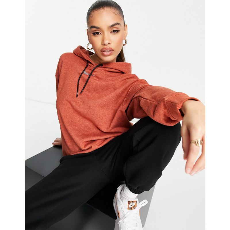 Nike – Essential – Lounge-Kapuzenpullover aus Fleece mit Oversize-Schnitt in Braun