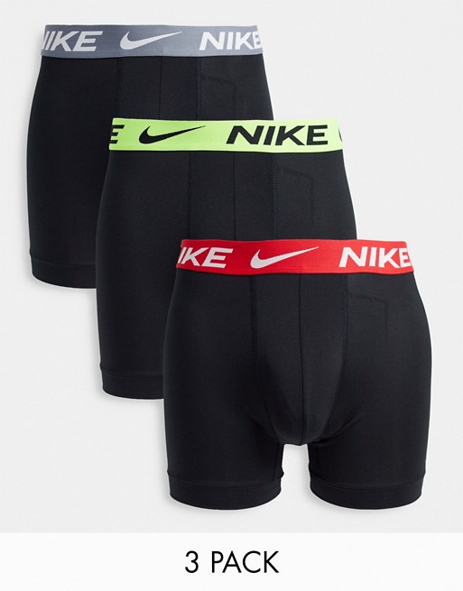 Nike Essential Micro 3 pack boxer briefs in black