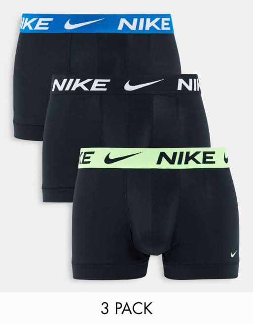 Nike Essential Micro 3 pack trunks in black | ASOS