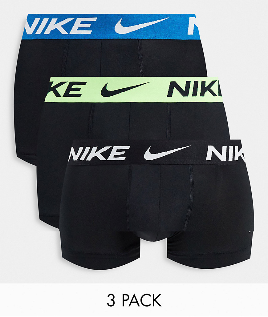 Nike Essential Micro 3-pack trunks in black