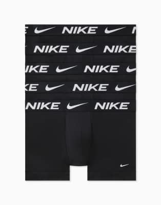 Nike Herren Schwarz Boxer Shorts, 5Er Pack - Essential Micro Trunks, Dri-Fit Micro, Logobund, Einfarbig, Größe Xxl In - Bild 3