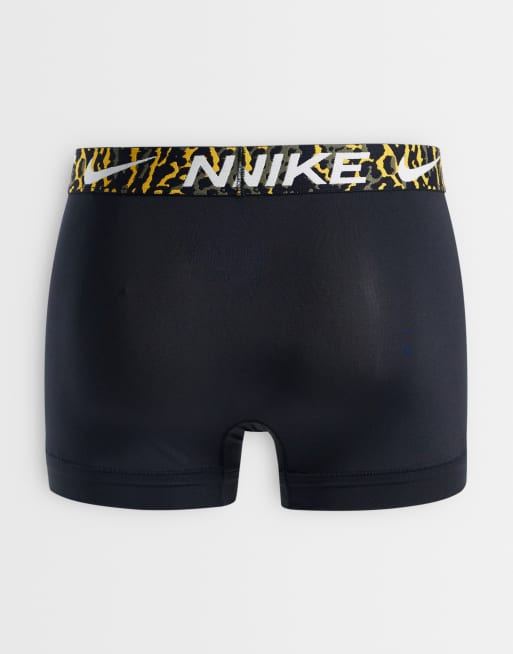 Nike – Essential Micro – Svarta trunks med djurmönstrade midjeband, 3-pack, 3 av 3
