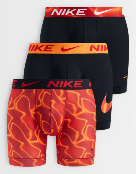 Nike – Essential – Micro – Zestaw 3 par bokserek w kolorze czarnym i we wzór lawy - view 1