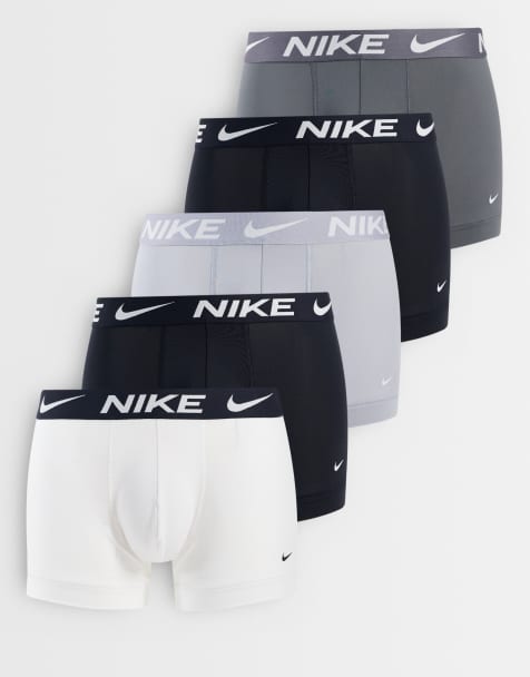 Nike – Essential Micro – Zestaw 5 par bokserek w kolorach czarnym, szarym i białym - view 1