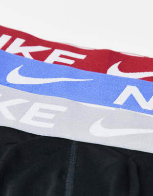 Nike Essential Microfiber 3-pack Boxer Briefs In Black