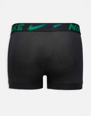 Nike Essential Microfiber 3 Pack Boxer Briefs In Black