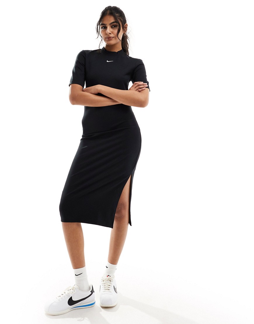 Nike Essential Midi Dress In Black