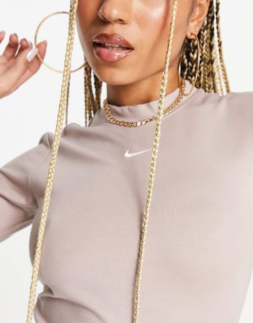 Nike Essential midi dress in brown | ASOS