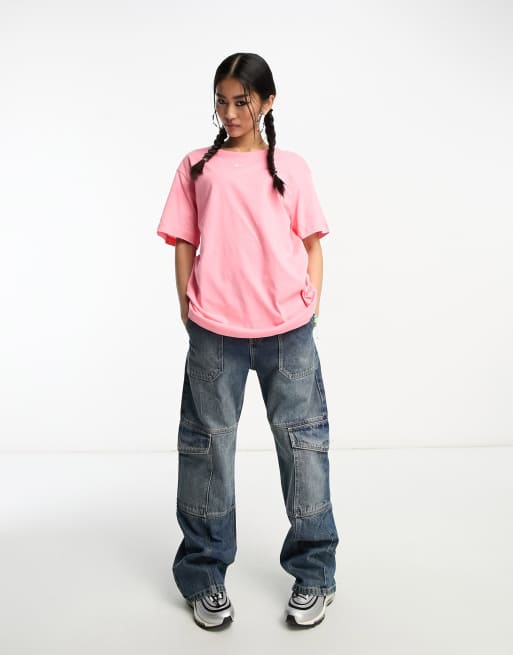 Women's Essential Boyfriend Joggers in Coral Blush