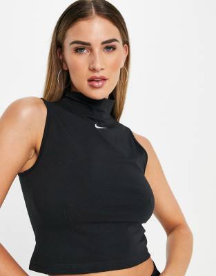 Nike essential mock neck crop vest top 