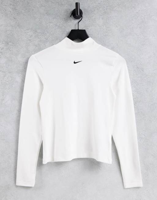 Exclusive Men's Nike NFL Long Sleeve Mock Neck White Shirt