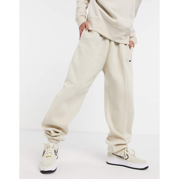 Nike Essential oversized sweatpants in cream