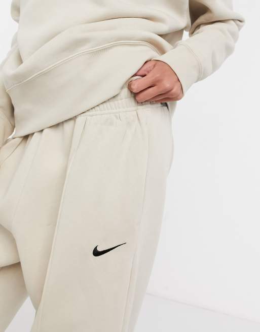 Nike Essential oversized sweatpants in cream