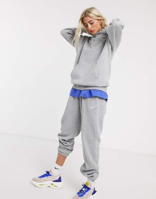 Loose Fit Nike Sweatpants Gray Womens Nike Essential Oversized