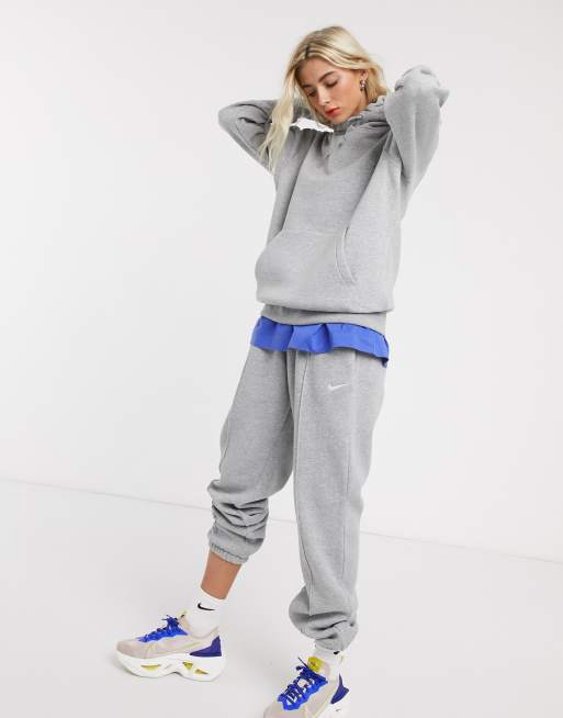 Nike Essential oversized sweatpants in gray