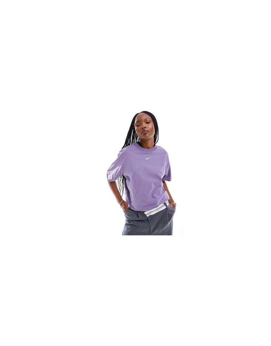 Nike Essential Oversized T-shirt In Purple-gray