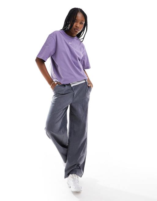 Nike Essential oversized T-shirt in purple | ASOS