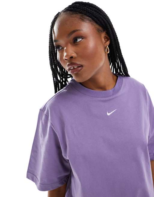 Nike Essential oversized t shirt in purple