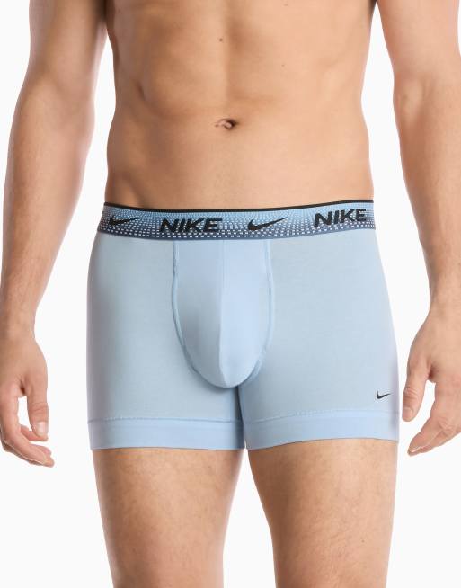 Nike - Essential - Pakke med 3 par boksershorts i blå nuancer med graduerede taljebånd i bomuld, 3 af 4