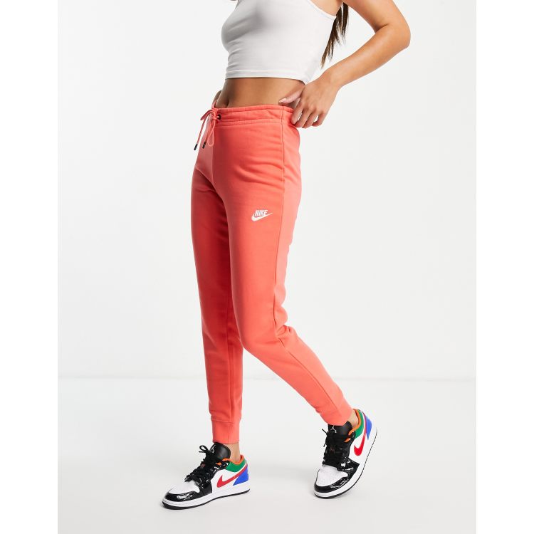 nike jogger oversize en polaire corail pâle