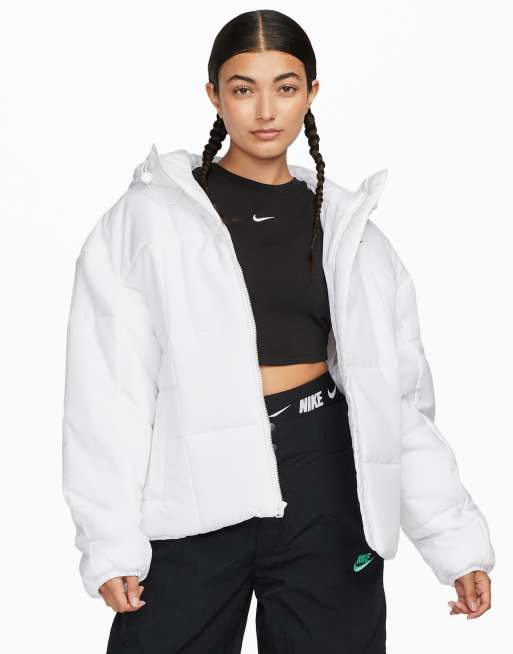 Nike white puffer store coat