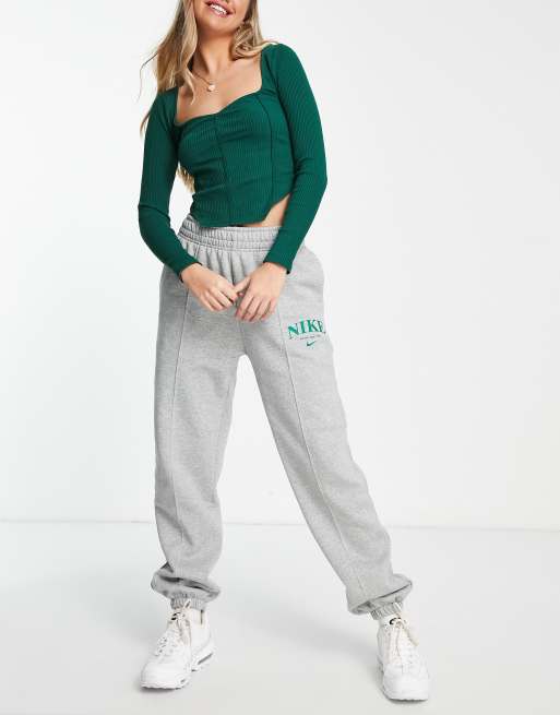 Womens nike essential online joggers grey