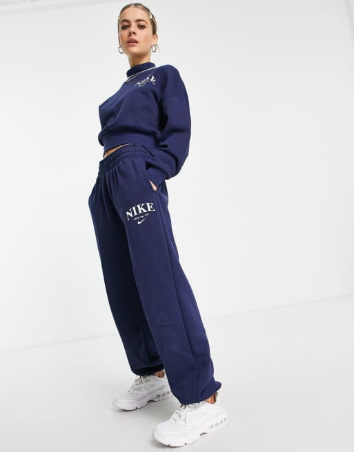 Women's nike navy blue joggers new arrivals