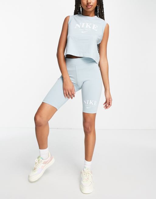 Nike - Essential Retro - Havblå leggingsshorts, 2 af 4