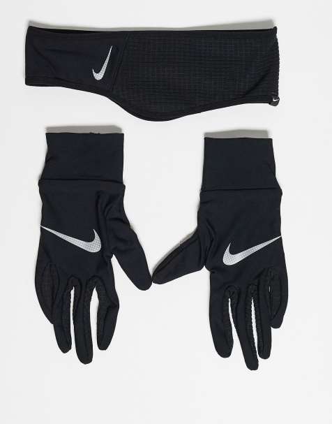 Nike - Essential - Set nero con fascia per capelli e guanti - view 1