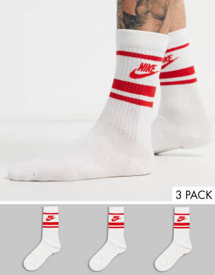 Nike Essential stripe 3 pack socks in 