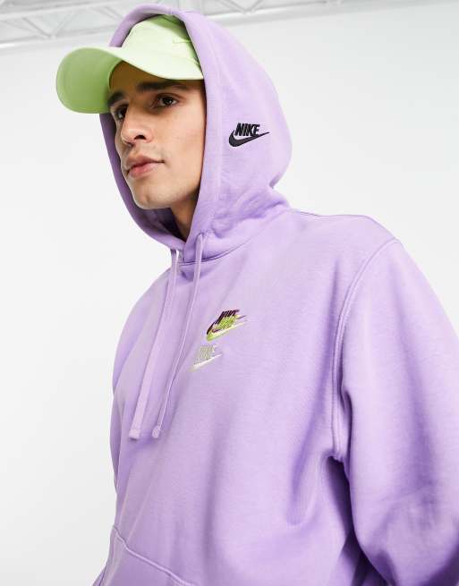 Nike Essential Sweat capuche en molleton avec logos multiples Lilas