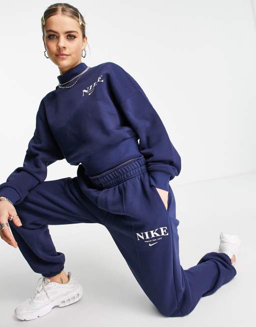 Sweat nike vintage online bleu