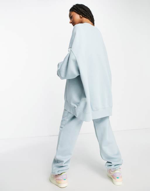 Nike - Essential - Sweat ras de cou style rétro en polaire - Bleu océan, 3 de 4