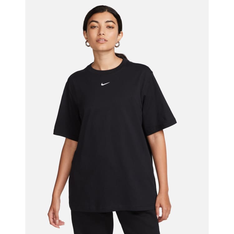 Nike Essential swoosh t shirt in black ASOS