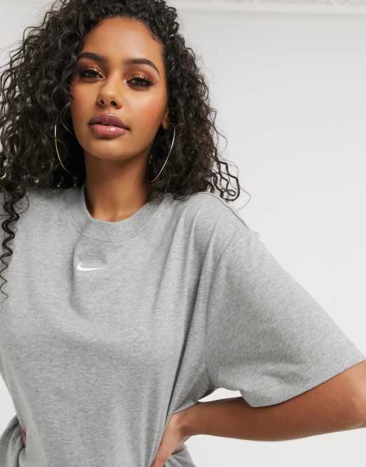 Nike essential T shirt dress in gray