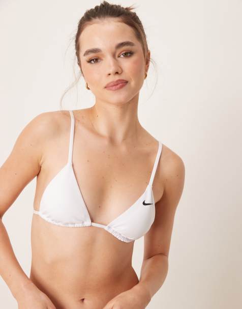 Nike - Essential - Top bikini a triangolo bianco - view 1