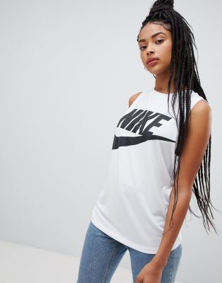 Nike Essential White Swoosh Logo Tank Top | ASOS