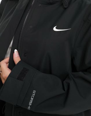 Nike Essential woven parka jacket in black