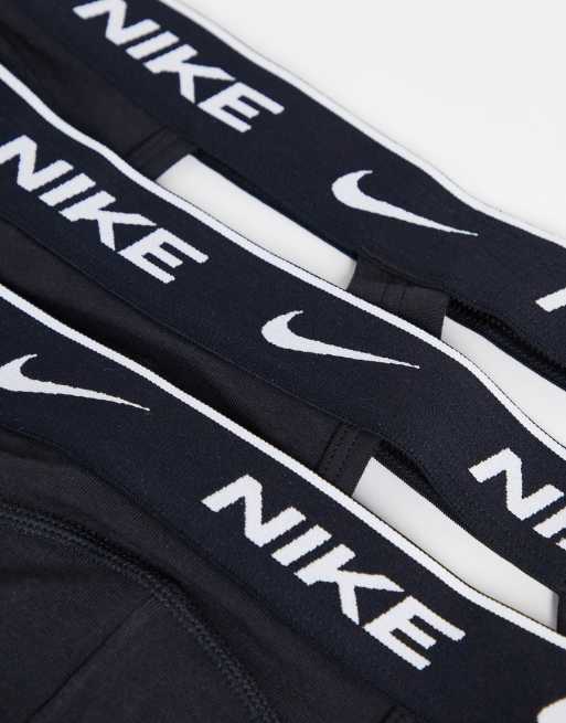 Nike – Essential – Zestaw 3 par czarnych slipów typu jock strap z bawełny ze stretchem, 3 z 4