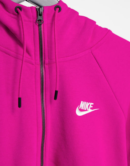 Pink nike zip up hoodie sale