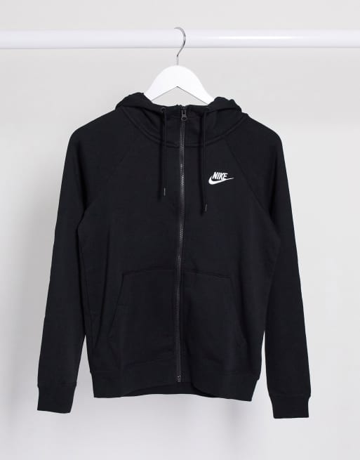 Nike Essential zip through hoodie in black