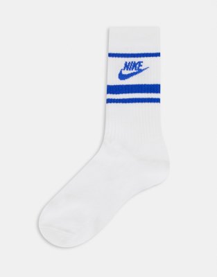 blue and white nike socks