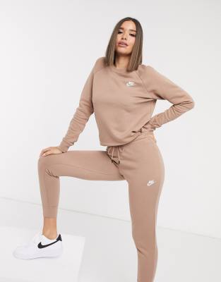 Nike Essentials beige crew neck 